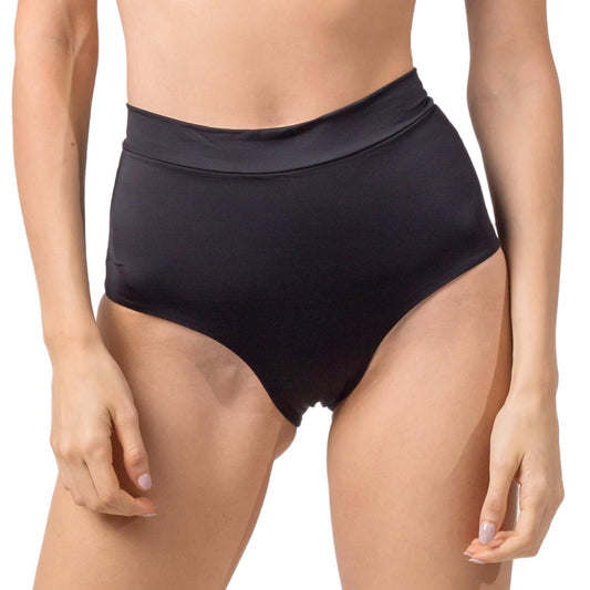 High Rise Bikini Bottom - Happiness, Negro